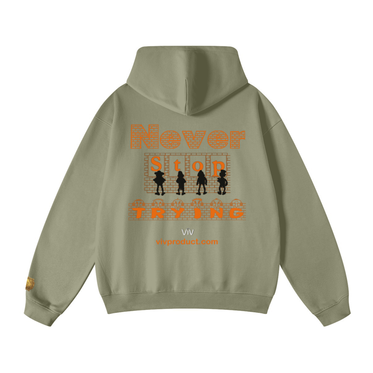 445GSM Unisex Fall/Winter Loopback Sweatshirt Gray Green