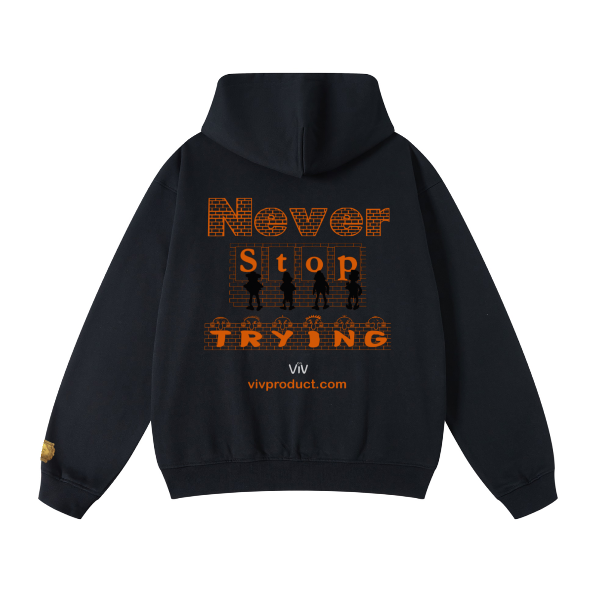 445GSM Unisex Fall/Winter Loopback Sweatshirt Black