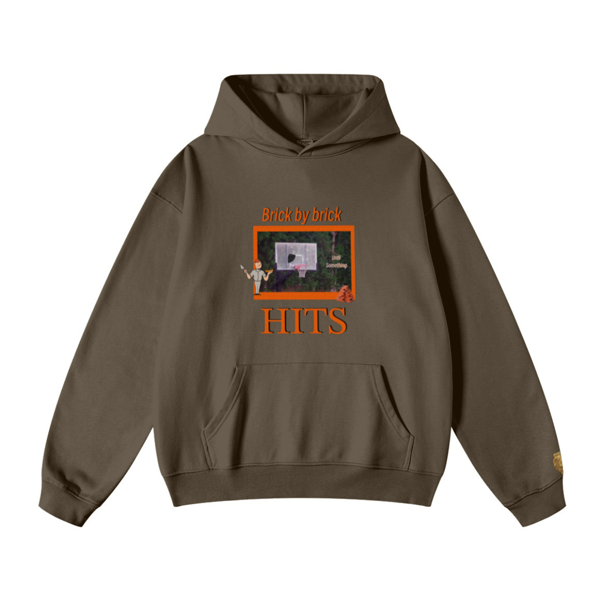 445GSM Unisex Fall/Winter Loopback Sweatshirt Brown