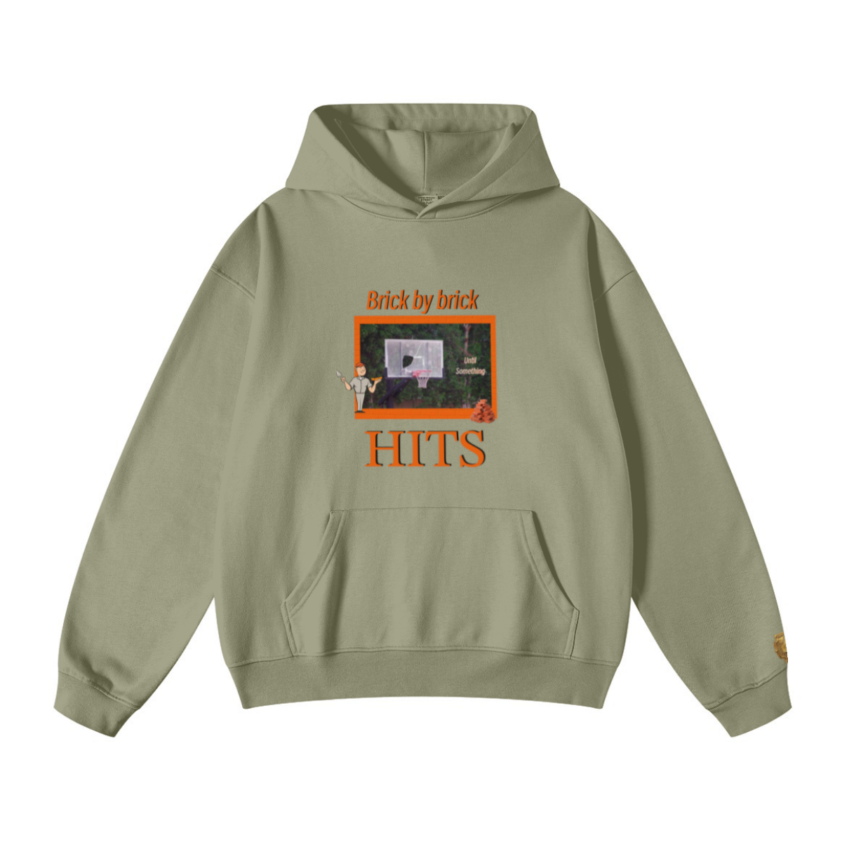 445GSM Unisex Fall/Winter Loopback Sweatshirt Gray Green