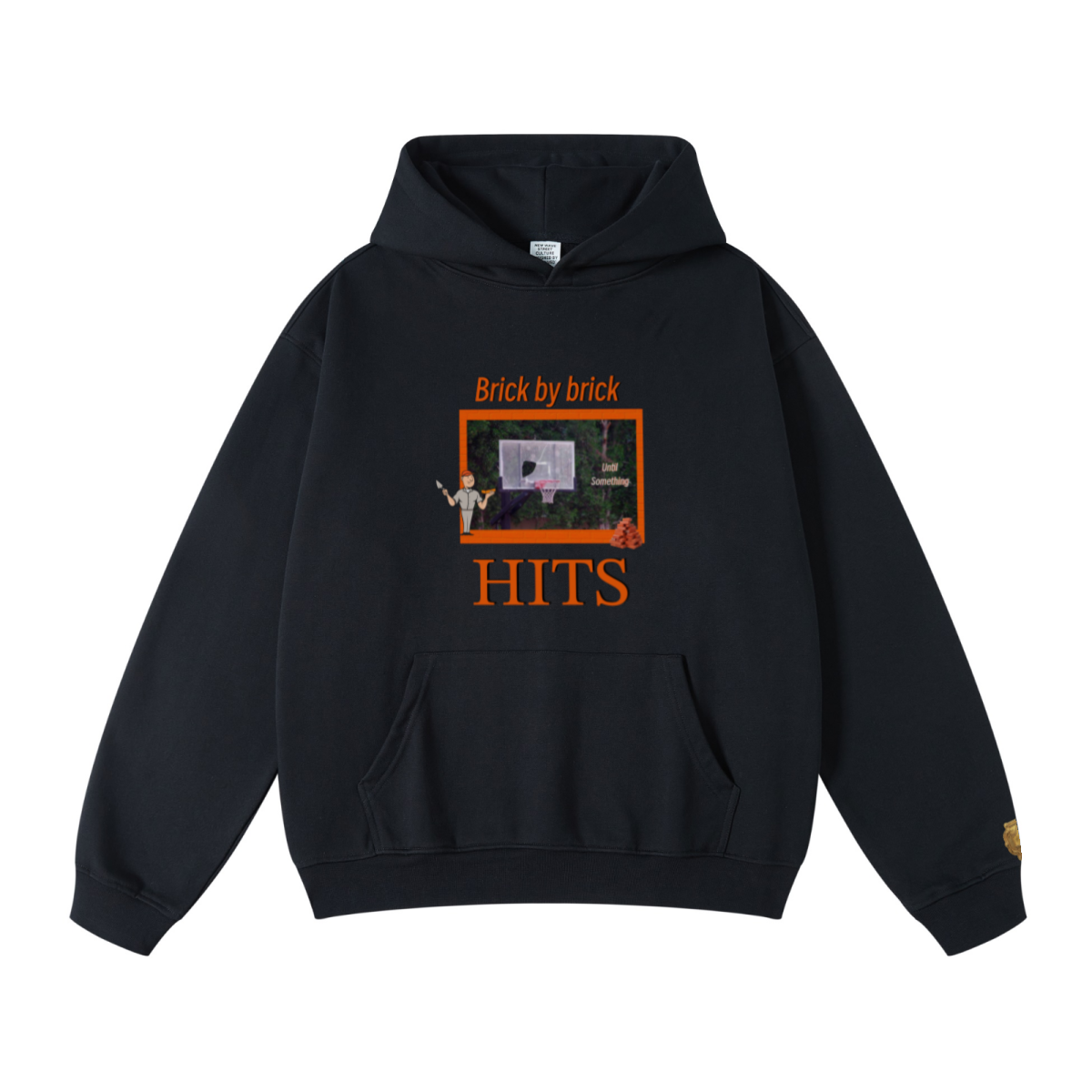 445GSM Unisex Fall/Winter Loopback Sweatshirt Black