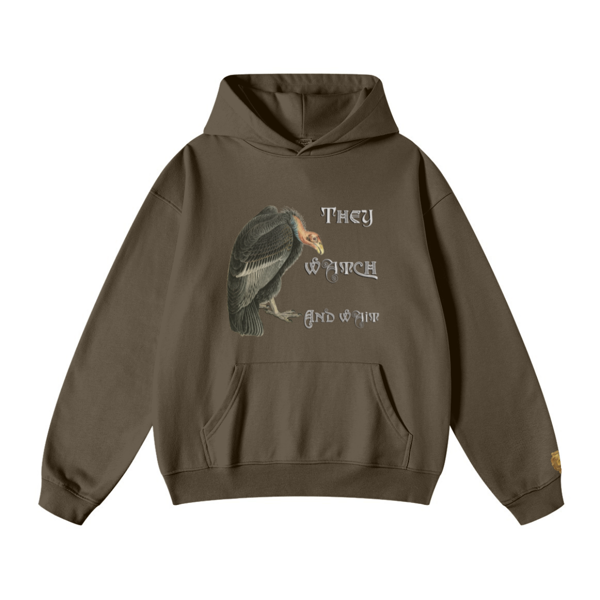 445GSM Unisex Fall/Winter Loopback Sweatshirt Brown