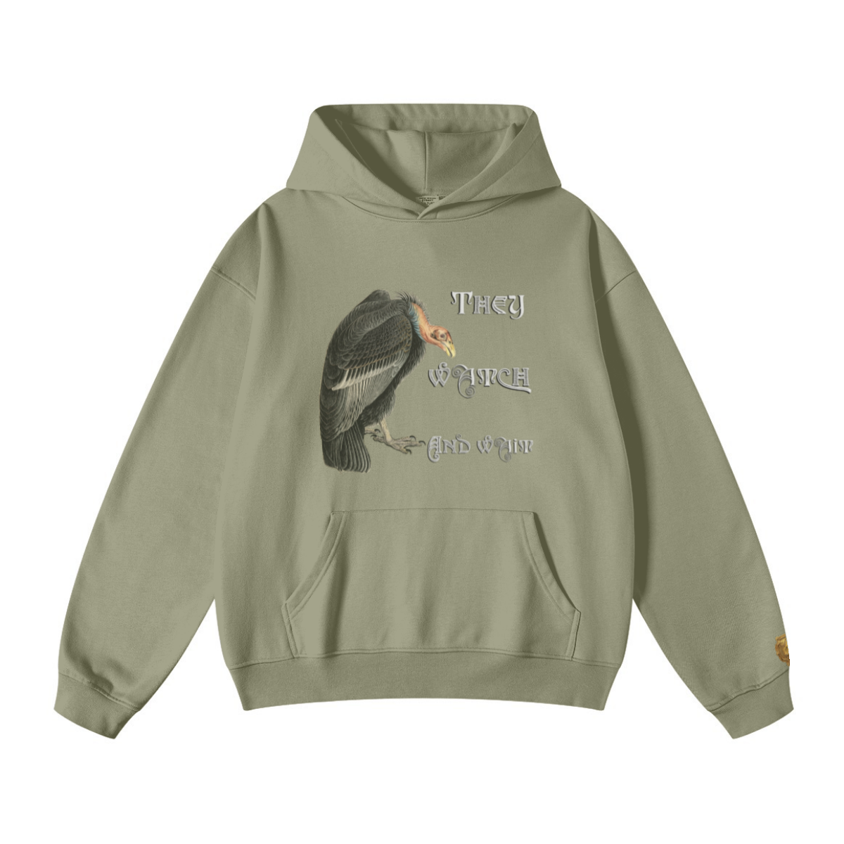 445GSM Unisex Fall/Winter Loopback Sweatshirt Gray Green