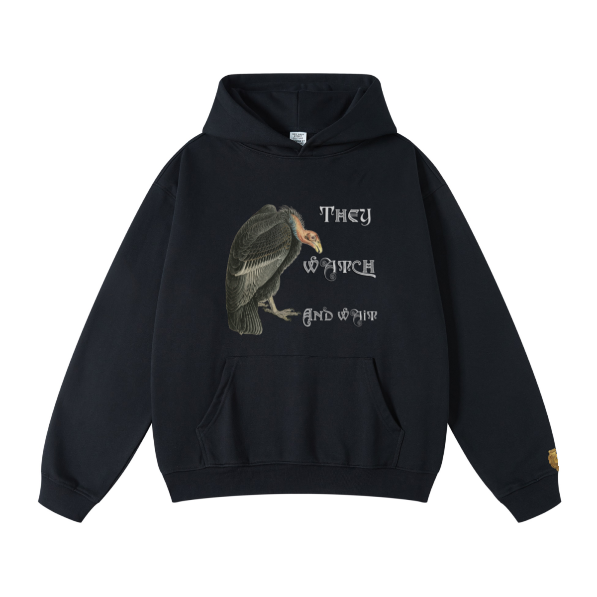 445GSM Unisex Fall/Winter Loopback Sweatshirt Black