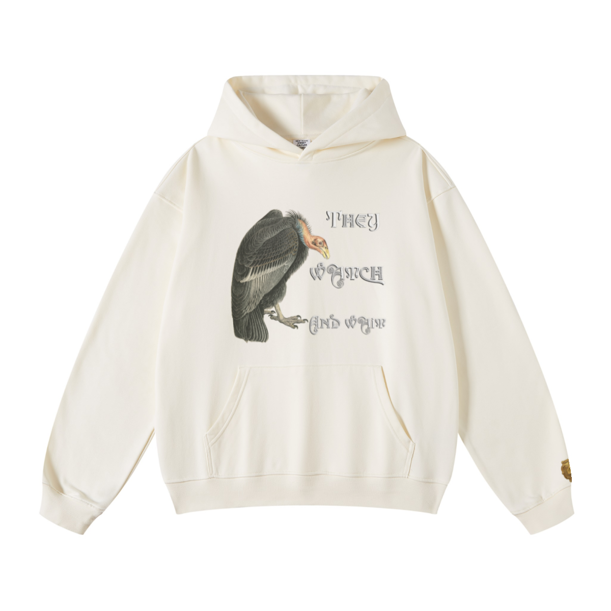 445GSM Unisex Fall/Winter Loopback Sweatshirt Cream