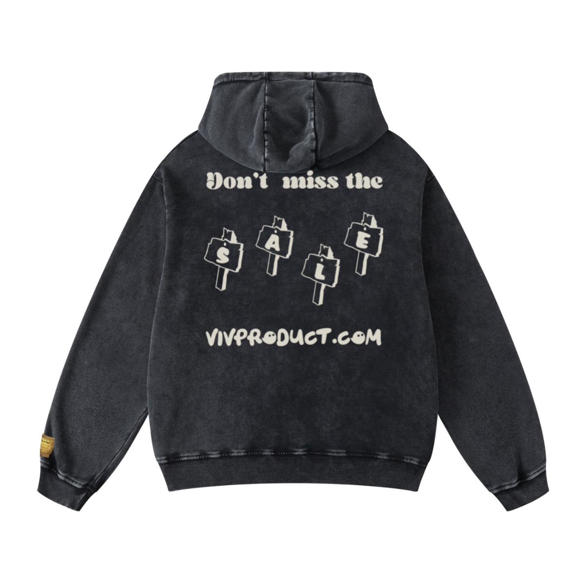 420GSM Men's Cool Streetwear Hoodie Snow Wash