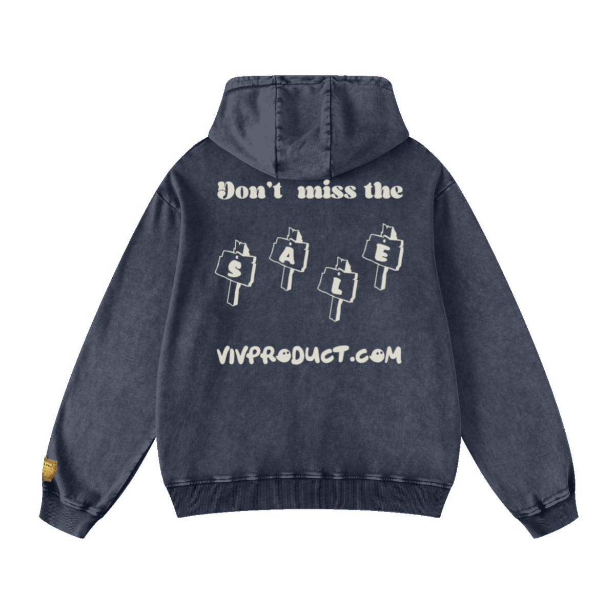 420GSM Men's Cool Streetwear Hoodie Dark blue