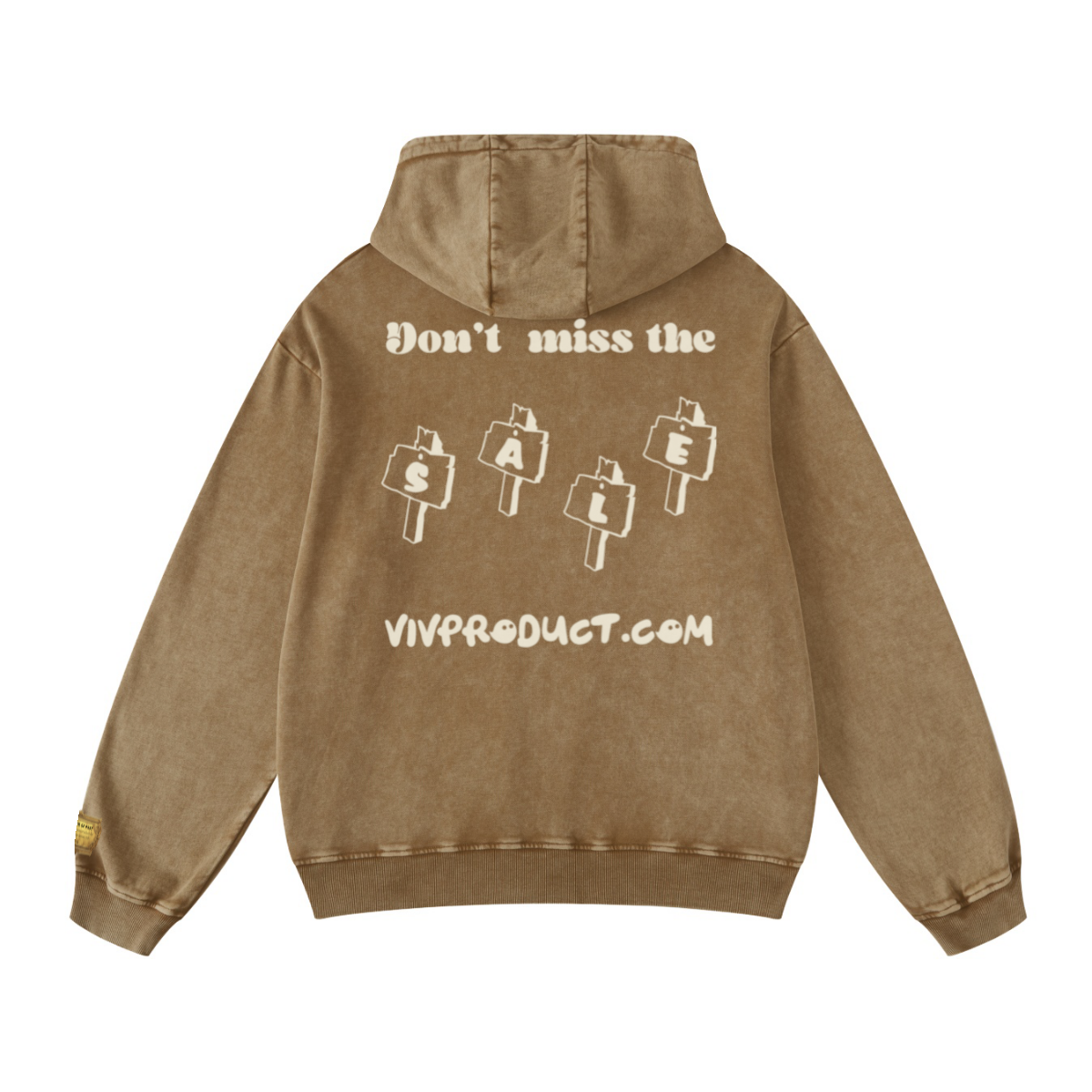 420GSM Men's Cool Streetwear Hoodie Brown