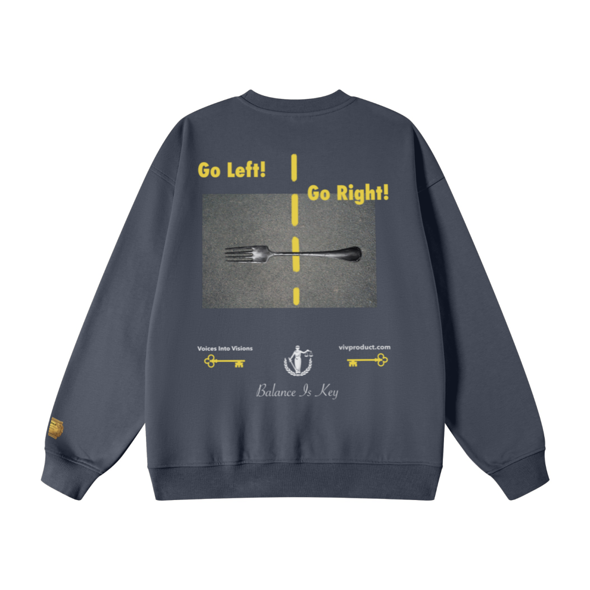 440GSM Unisex French Terry Crew Neck Sweatshirt Charcoal Grey