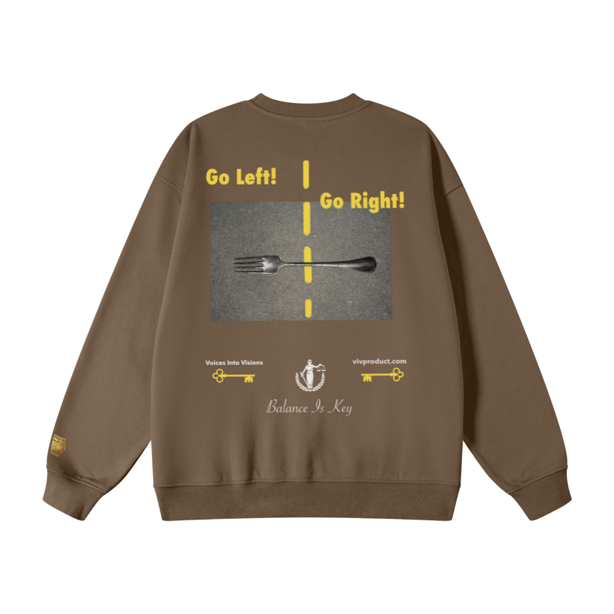 440GSM Unisex French Terry Crew Neck Sweatshirt Brown