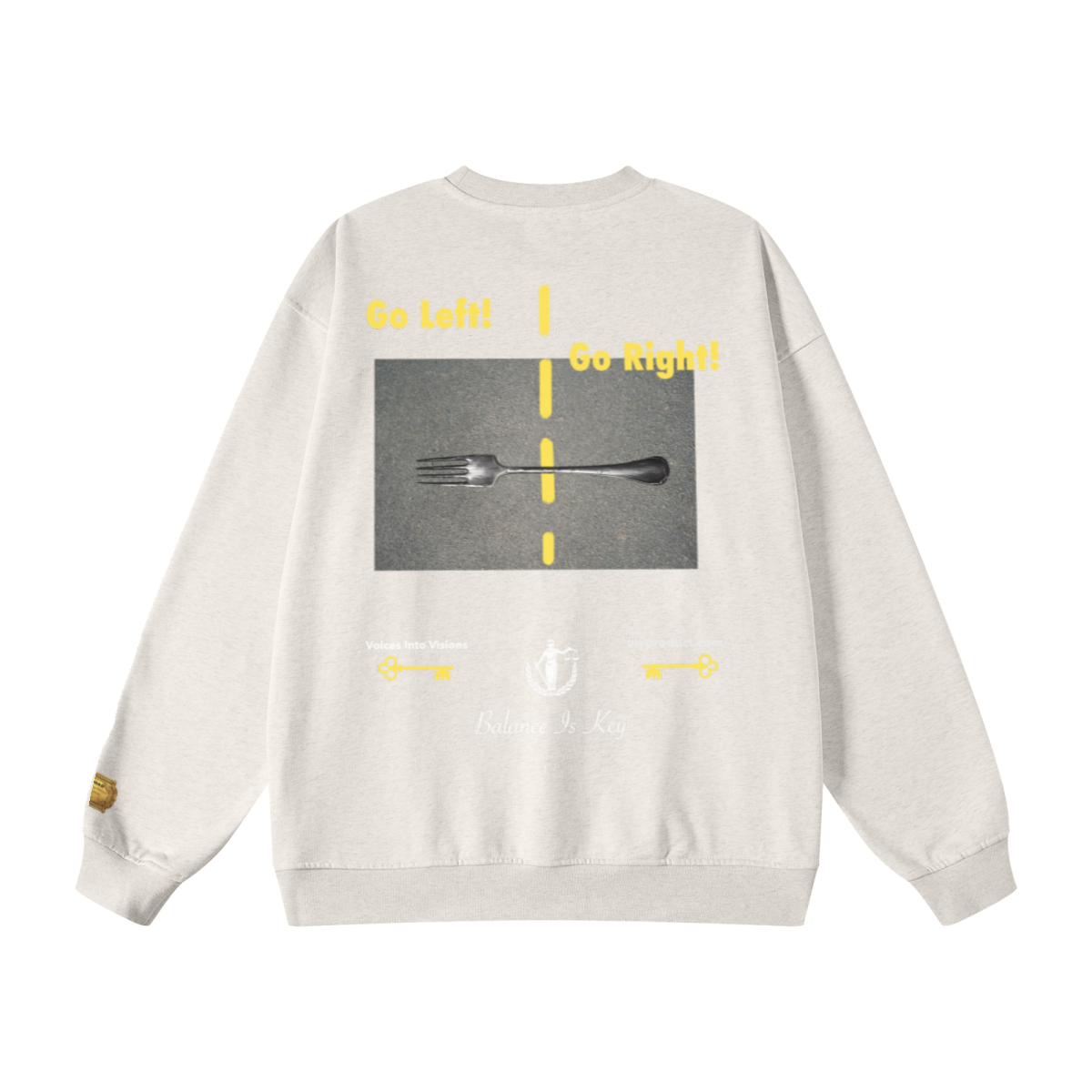440GSM Unisex French Terry Crew Neck Sweatshirt Oatmeal