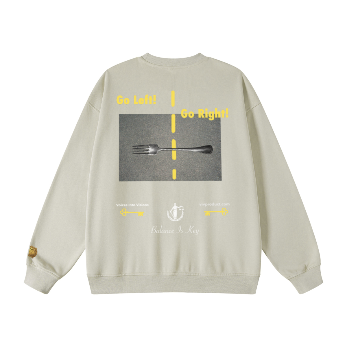 440GSM Unisex French Terry Crew Neck Sweatshirt Sand
