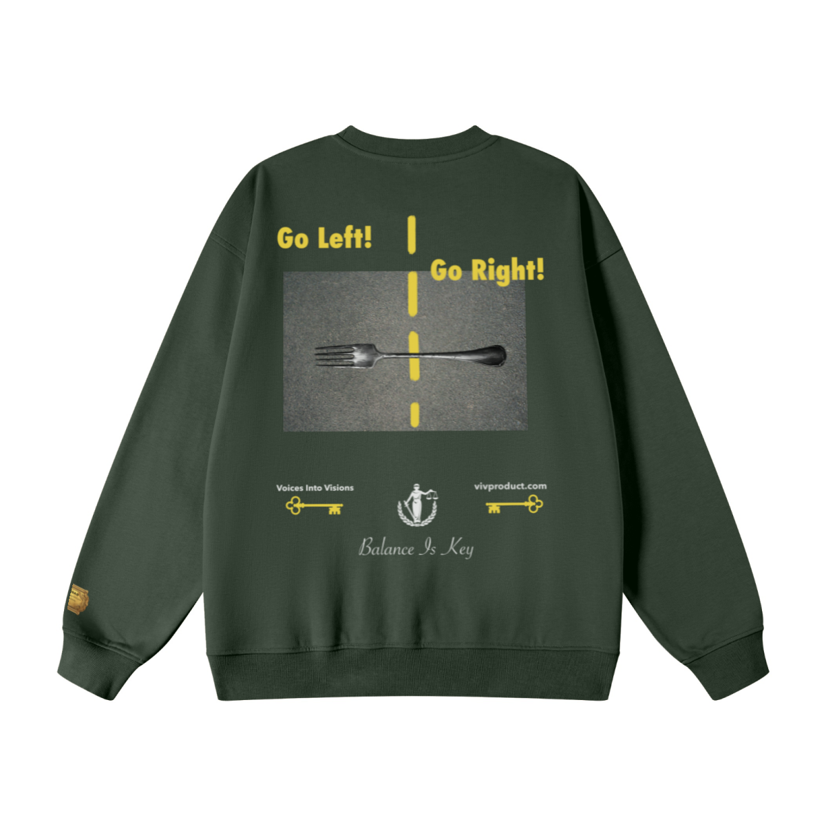 440GSM Unisex French Terry Crew Neck Sweatshirt Moss Green