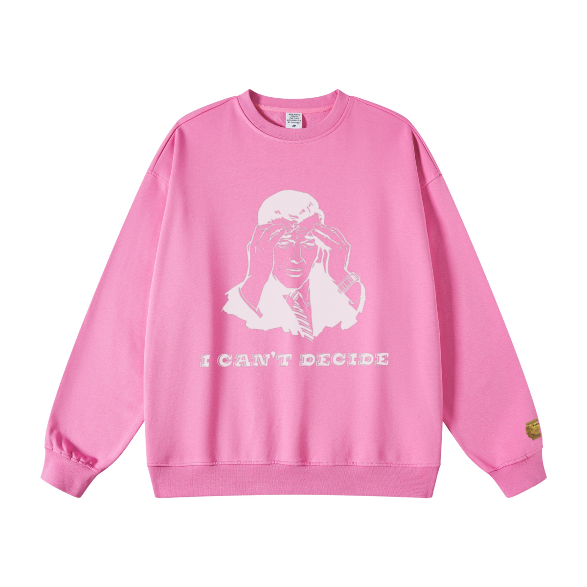 440GSM Unisex French Terry Crew Neck Sweatshirt Pink