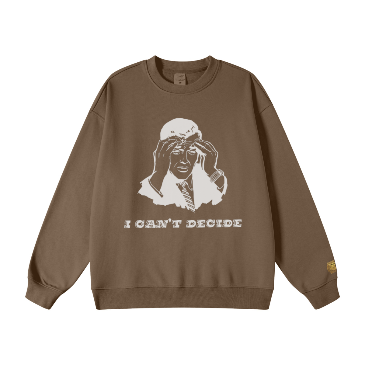 440GSM Unisex French Terry Crew Neck Sweatshirt Brown