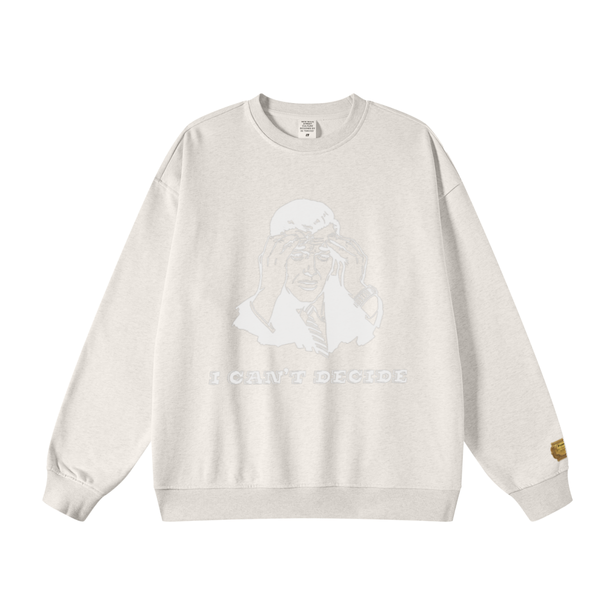 440GSM Unisex French Terry Crew Neck Sweatshirt Oatmeal