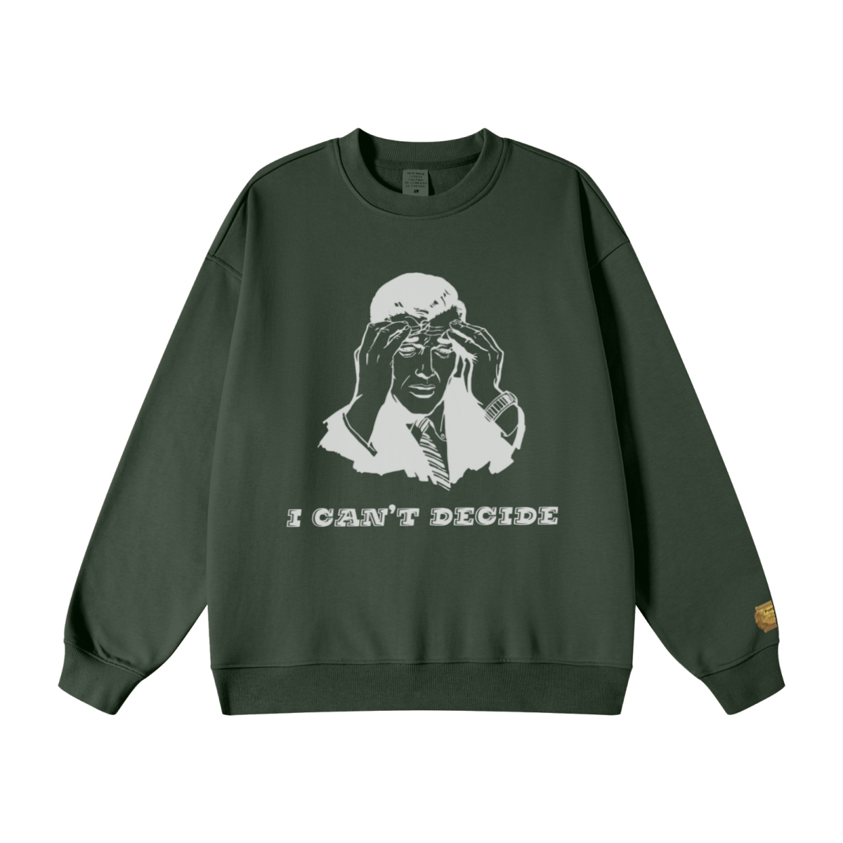 440GSM Unisex French Terry Crew Neck Sweatshirt Moss Green