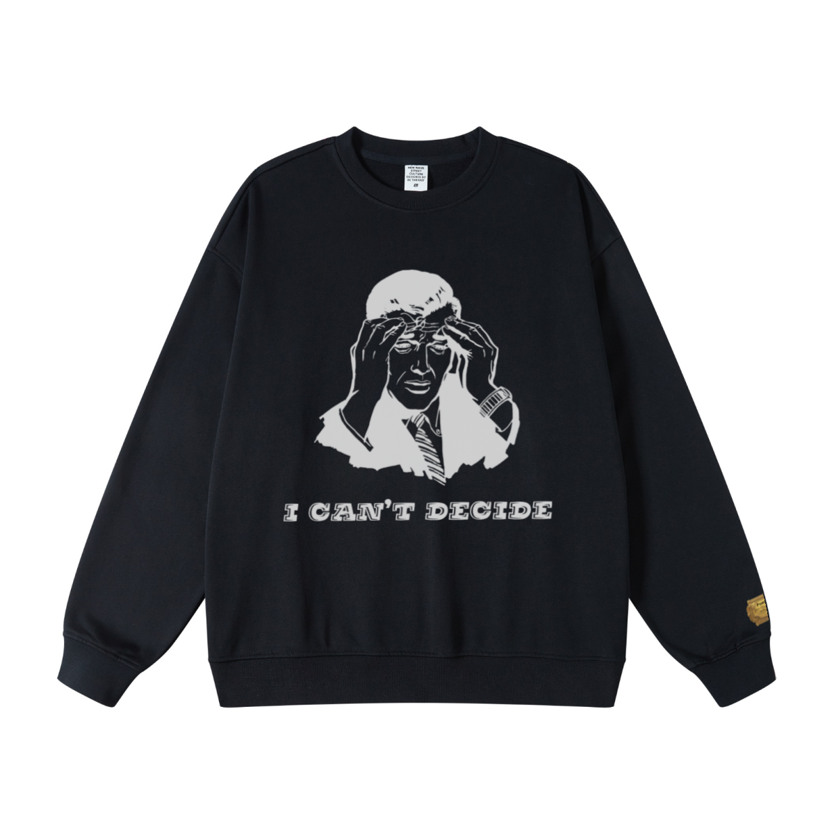 440GSM Unisex French Terry Crew Neck Sweatshirt Black