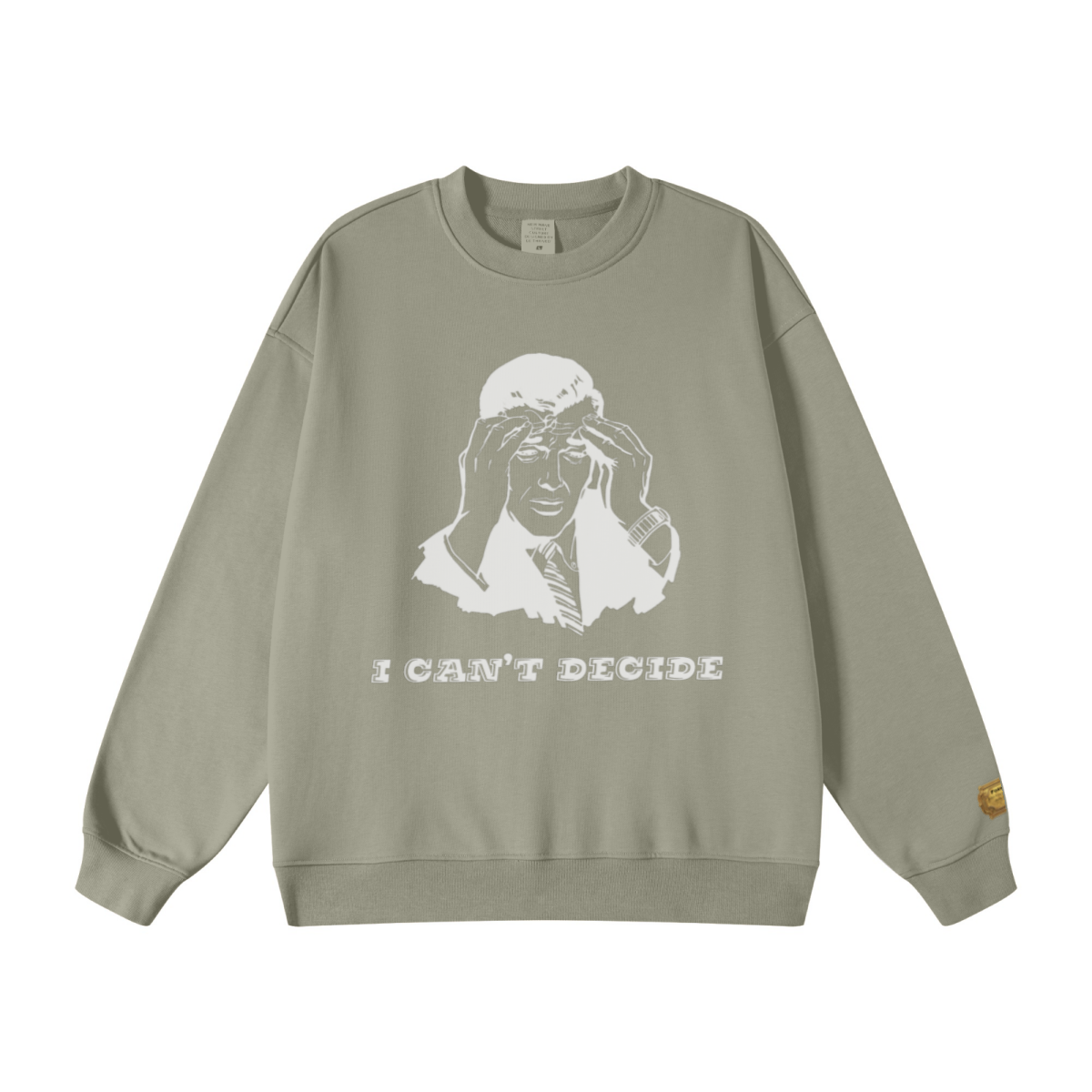 440GSM Unisex French Terry Crew Neck Sweatshirt Greyish Green