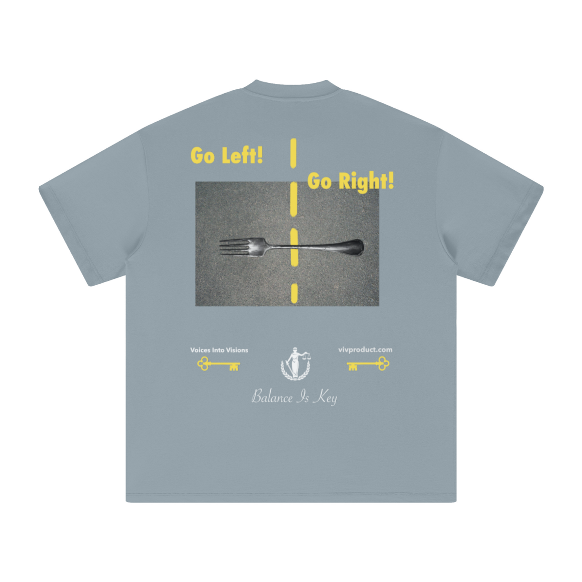 305GSM Unisex FOG Earth-Tone 20-Color Drop-Shoulder Short-Sleeve T-shirt Haze blue