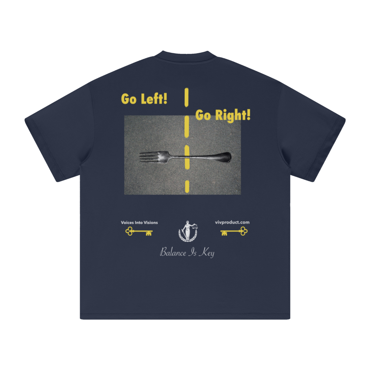 305GSM Unisex FOG Earth-Tone 20-Color Drop-Shoulder Short-Sleeve T-shirt Dark blue