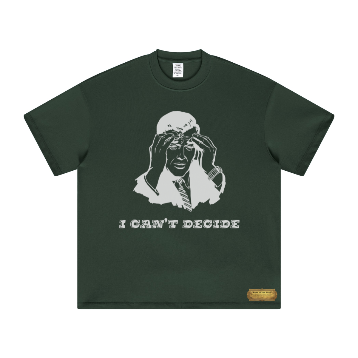 305GSM Unisex FOG Earth-Tone 20-Color Drop-Shoulder Short-Sleeve T-shirt Dark Green