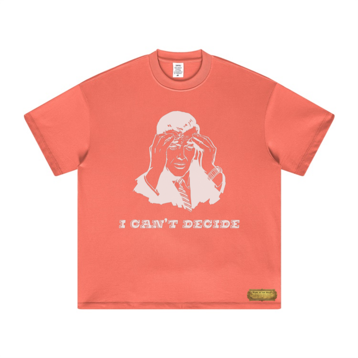 305GSM Unisex FOG Earth-Tone 20-Color Drop-Shoulder Short-Sleeve T-shirt Orange