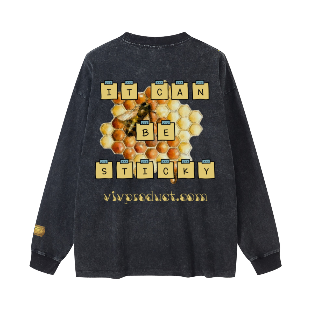 260GSM Women’s Vintage-Wash Heavyweight Loose-Fit Sweatshirt Snow Wash
