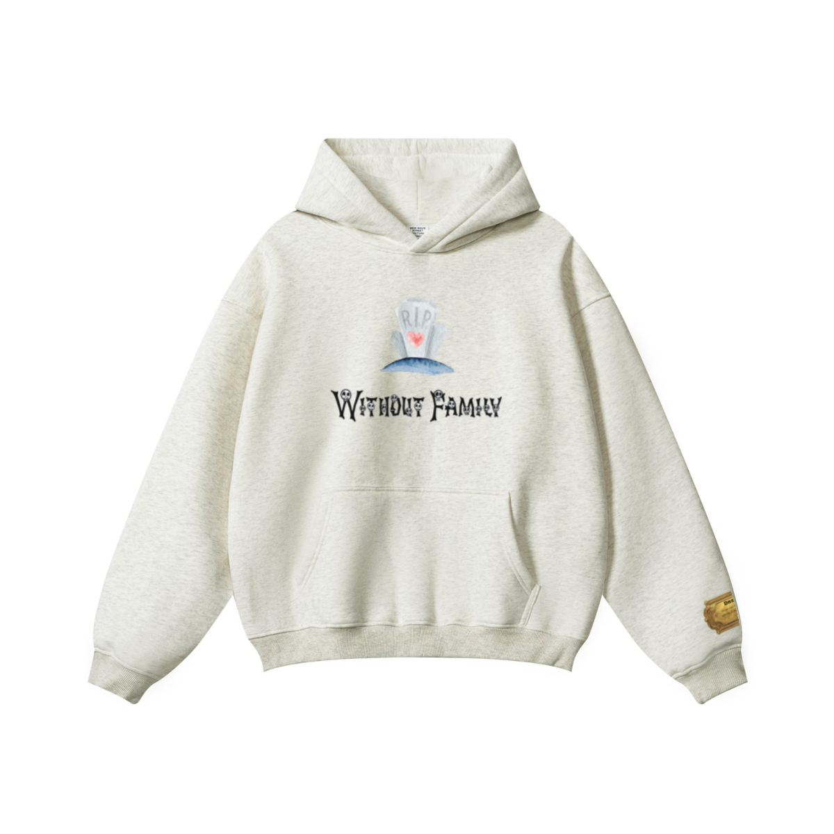 345GSM Women's Heavyweight Solid-Color Hoodie Oatmeal
