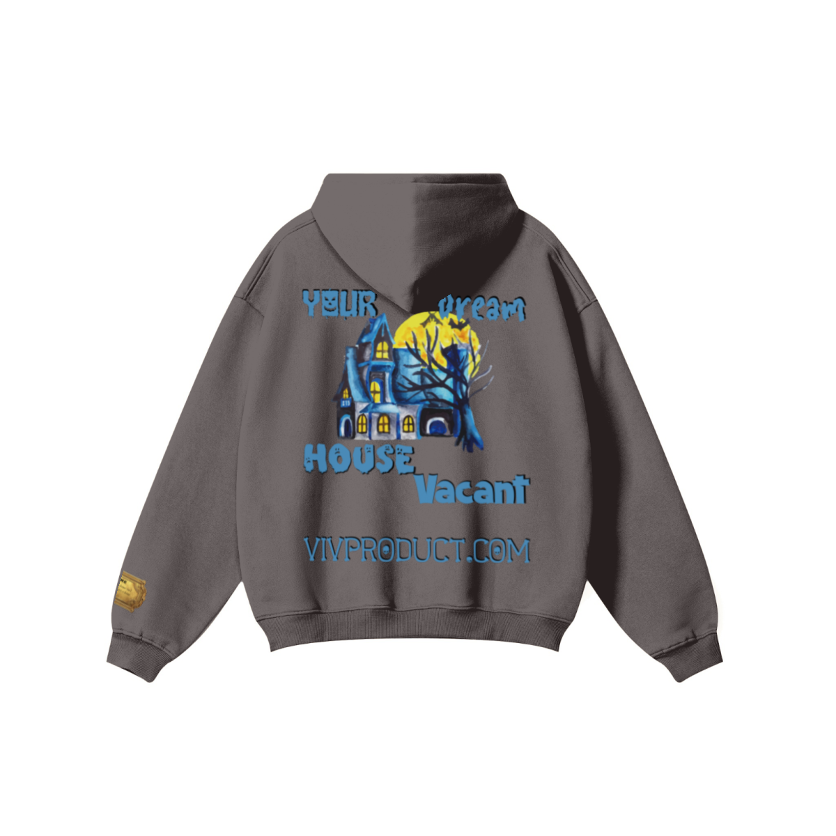 345GSM Women's Heavyweight Solid-Color Hoodie Plum Purple