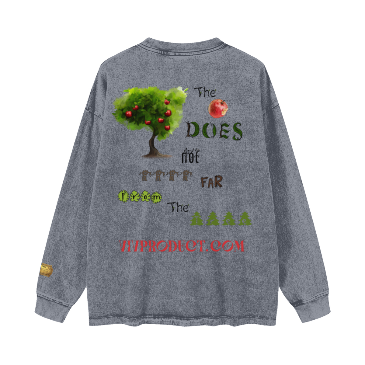 260GSM Women’s Vintage-Wash Heavyweight Loose-Fit Sweatshirt Light blue