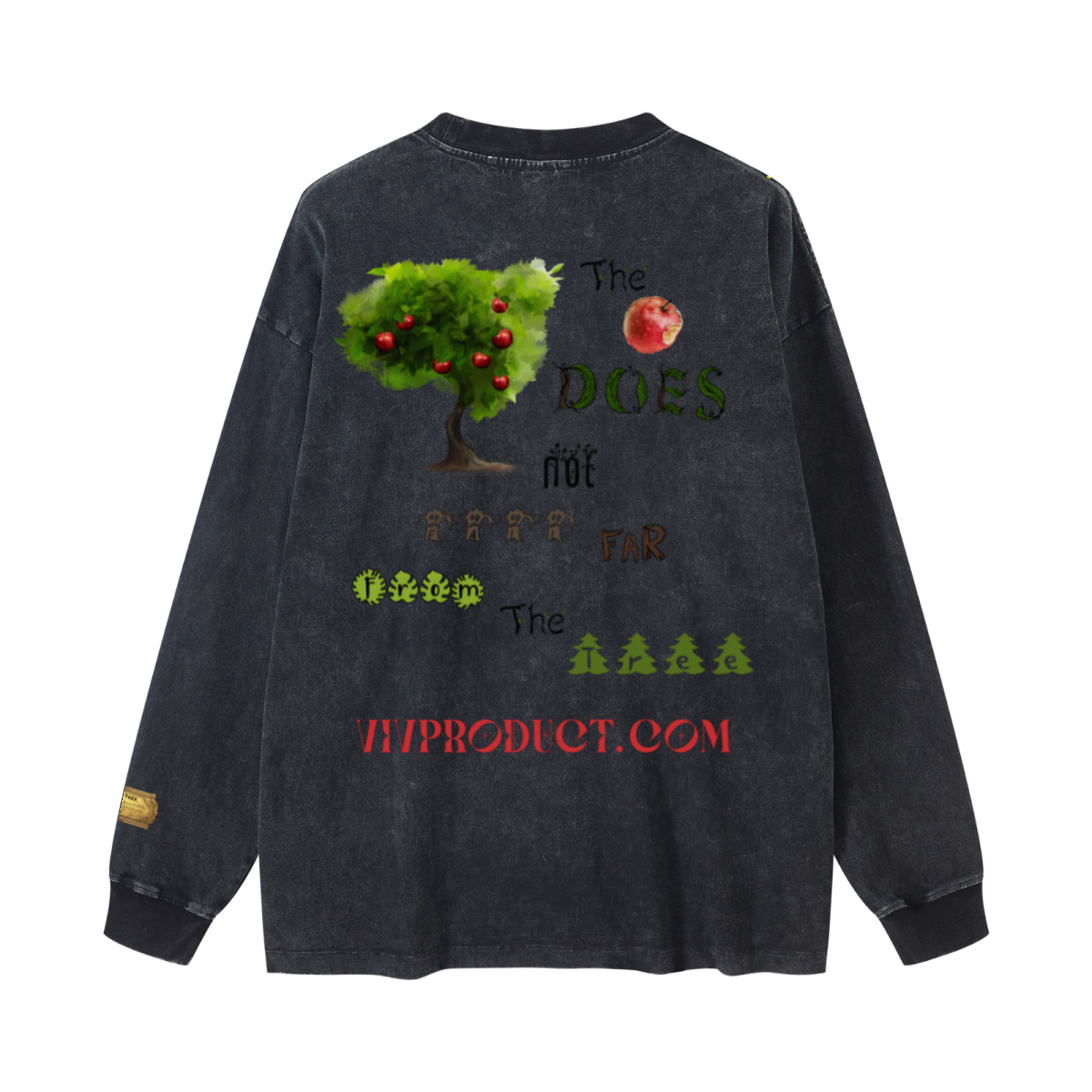260GSM Women’s Vintage-Wash Heavyweight Loose-Fit Sweatshirt Snow Wash