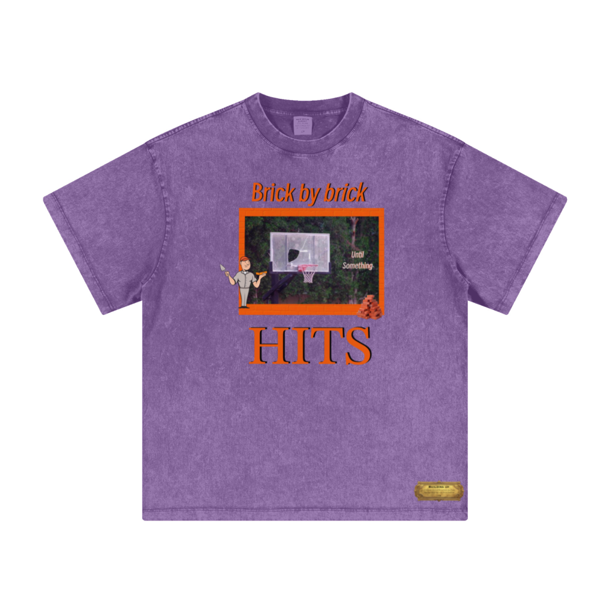 260GSM Women’s Heavyweight Wax-Resist Dyeing T-shirt Purple