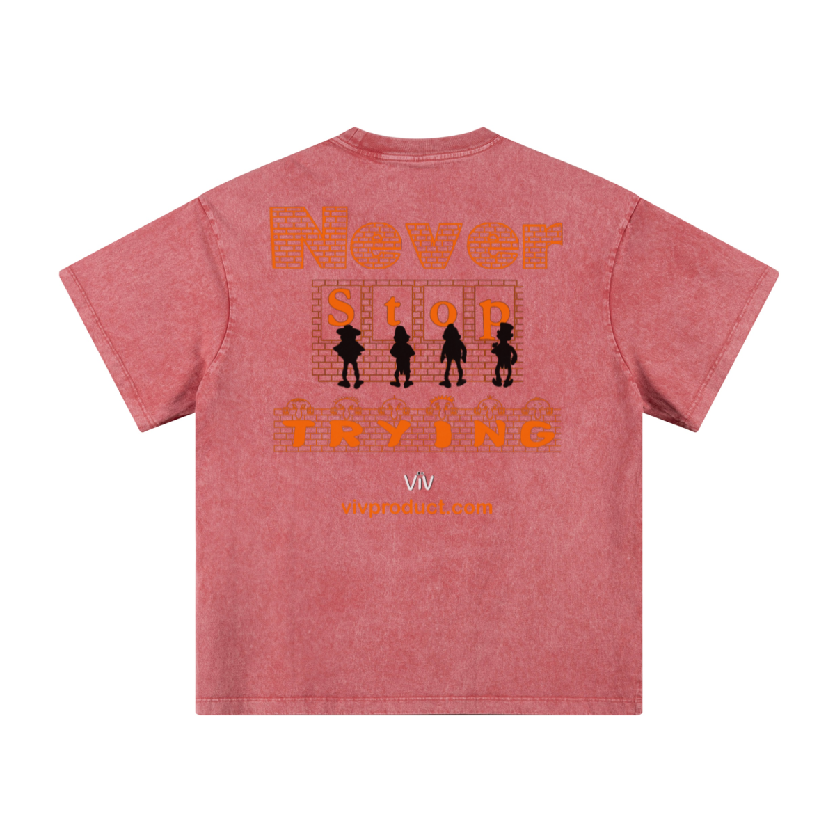 260GSM Women’s Heavyweight Wax-Resist Dyeing T-shirt Pink
