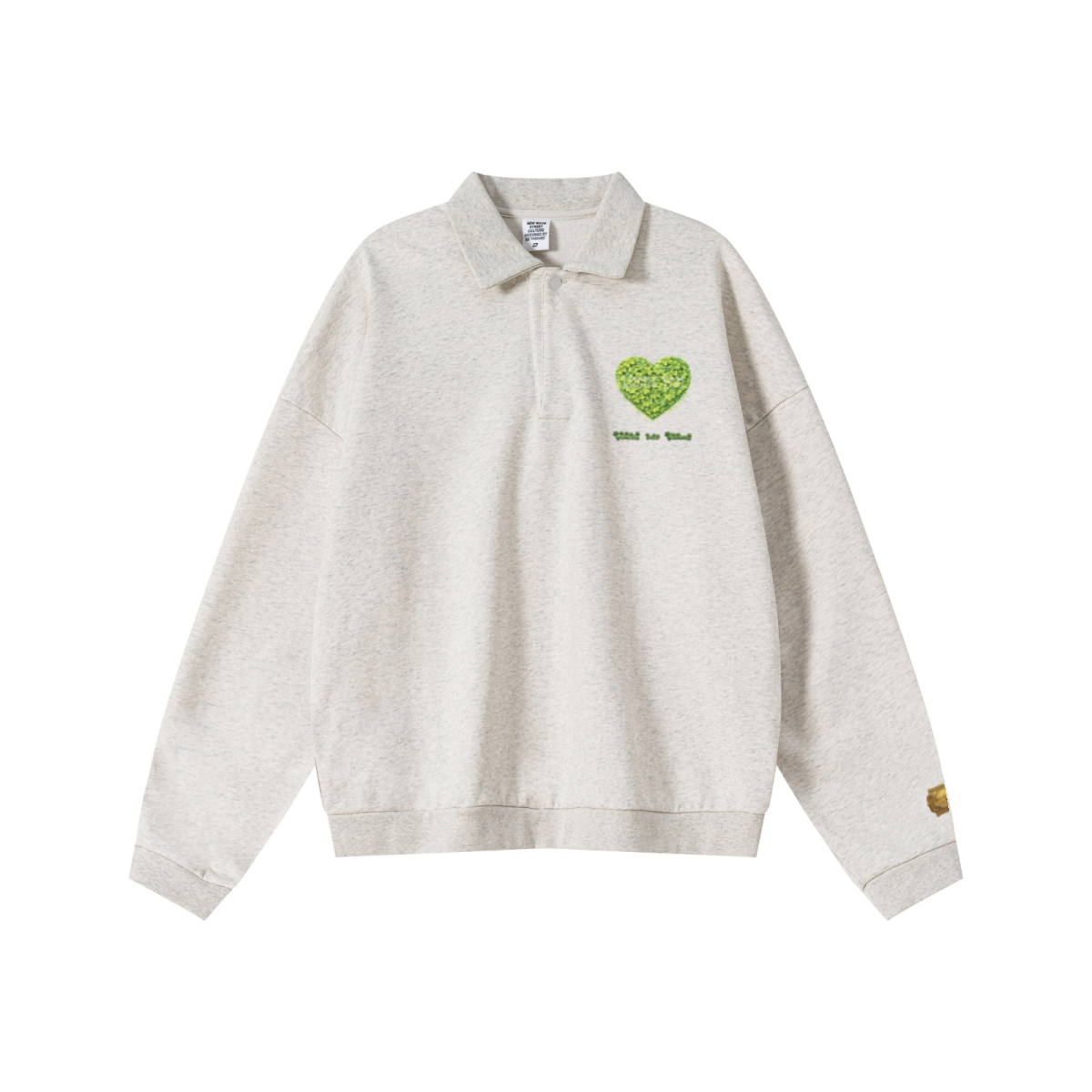 445GSM Men’s Heavyweight Half-Zip Collar Sweatshirt Oatmeal Grey