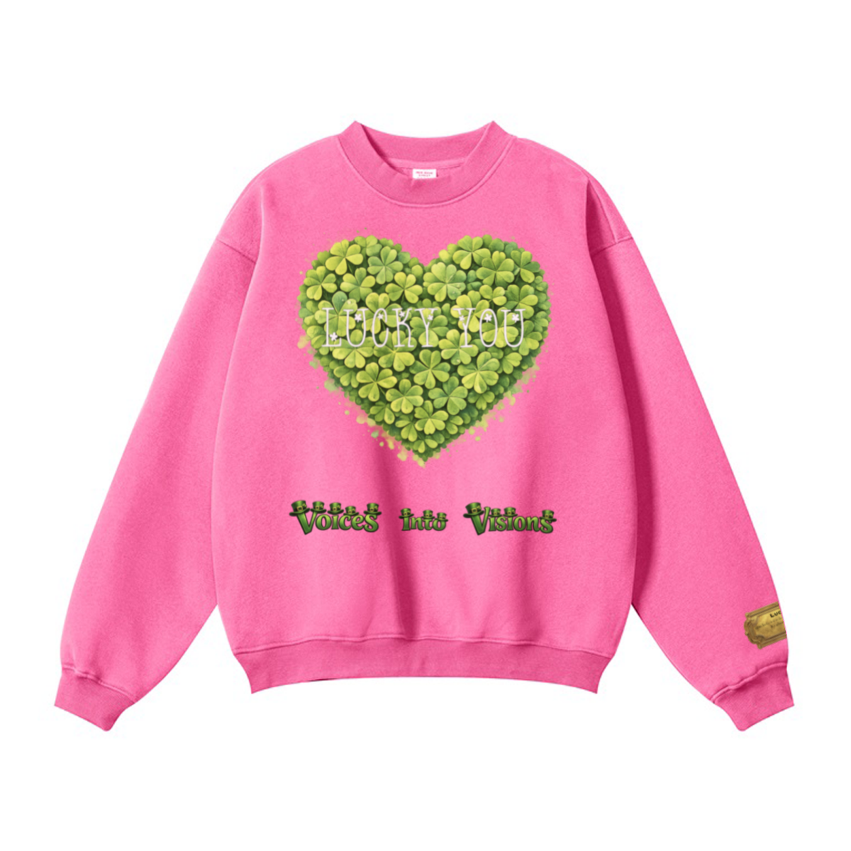345GSM Women’s Solid-Color Crew Neck  Relaxed Fit Sweatshirt Dusty Pink