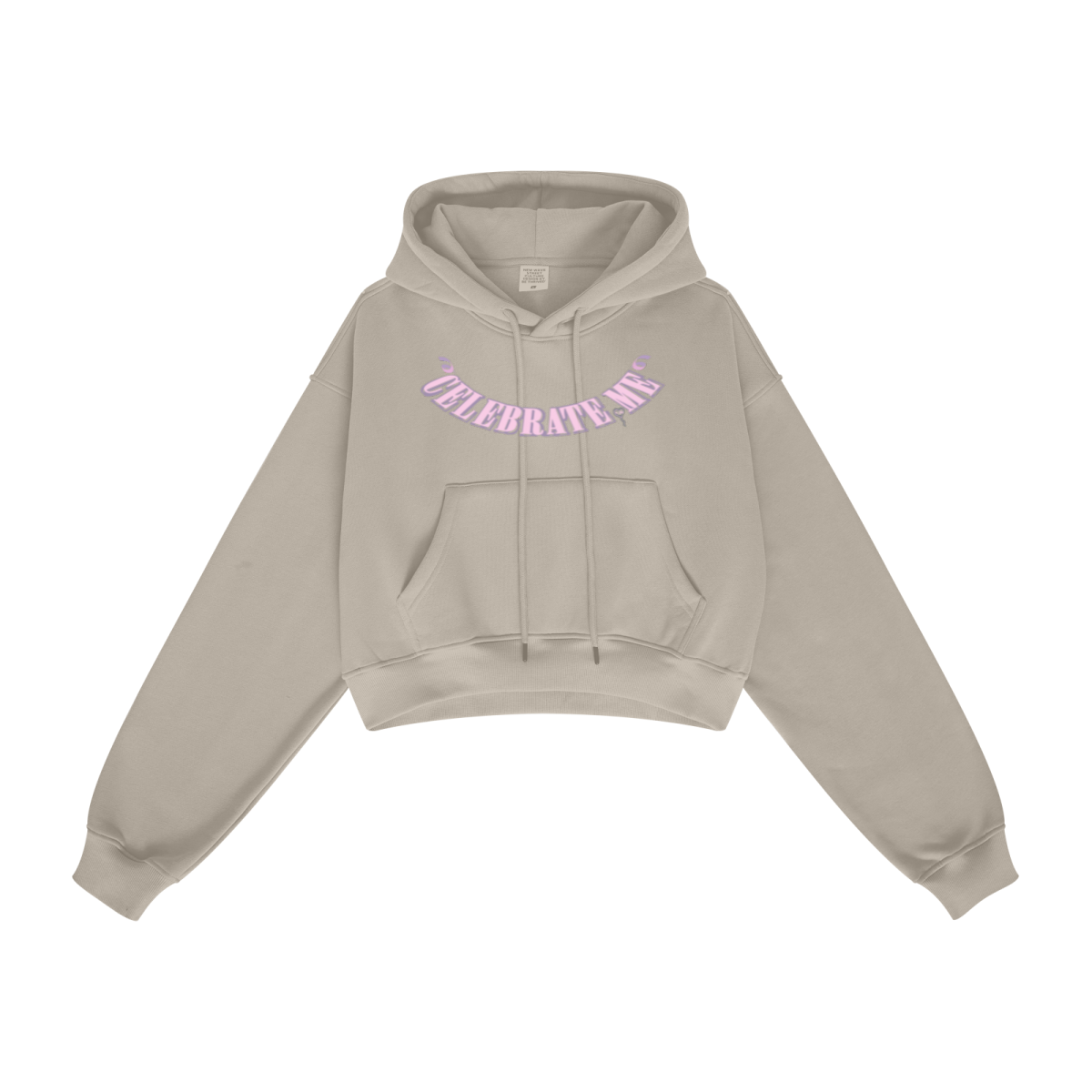 345GSM Women’s Heavyweight Cropped Fleece Hoodie Khaki