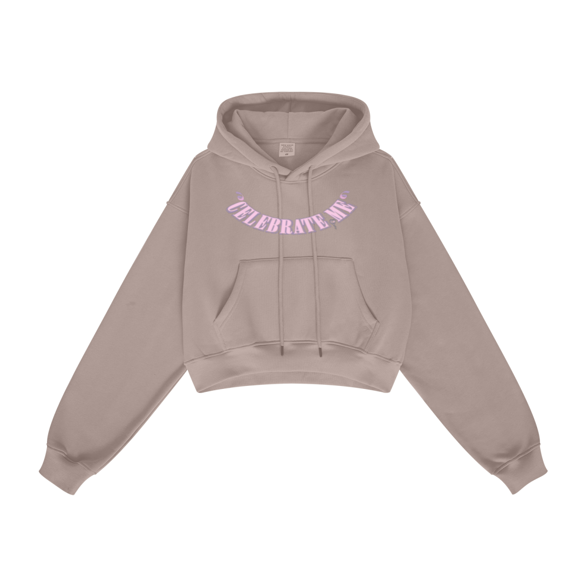 345GSM Women’s Heavyweight Cropped Fleece Hoodie Dusty Pink