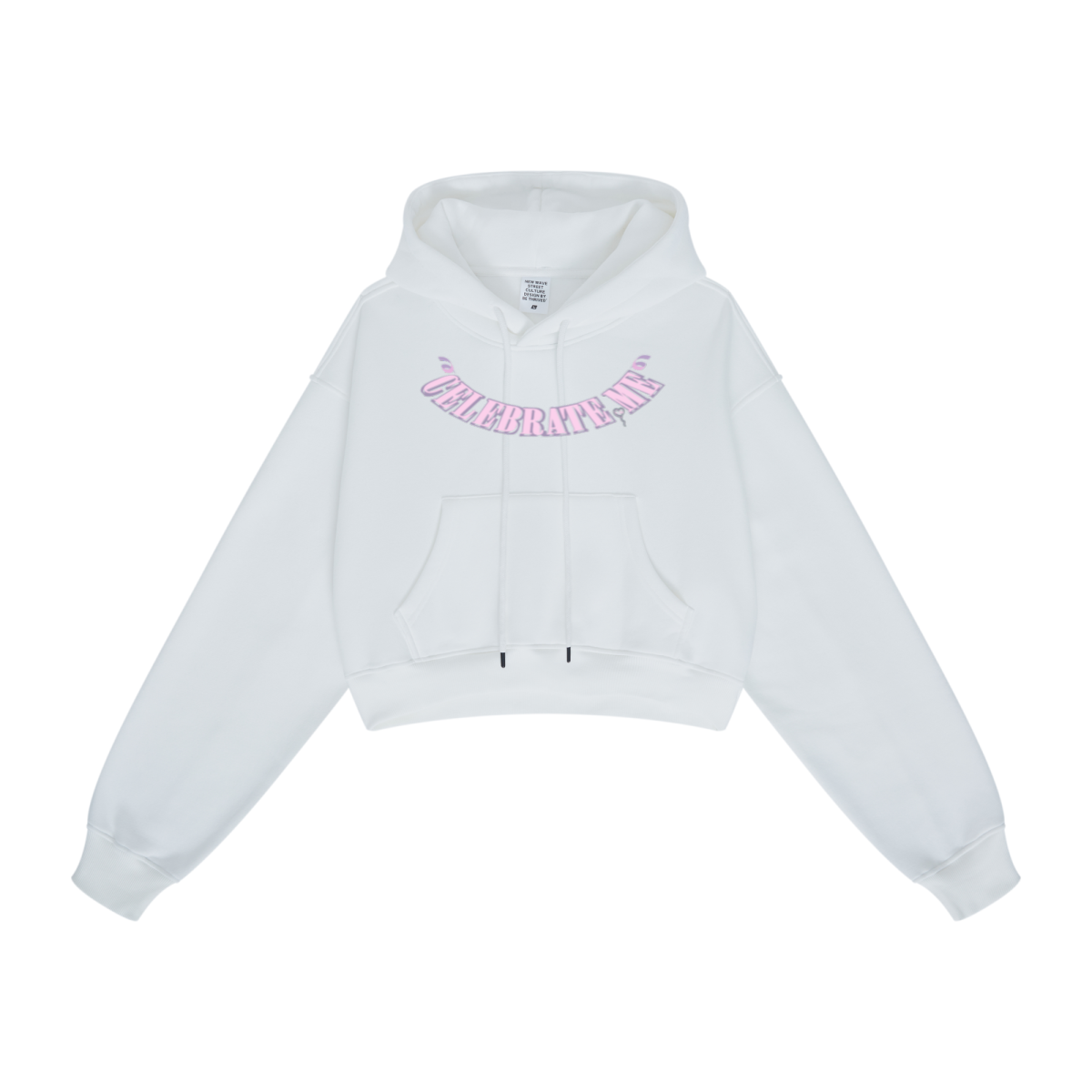 345GSM Women’s Heavyweight Cropped Fleece Hoodie White