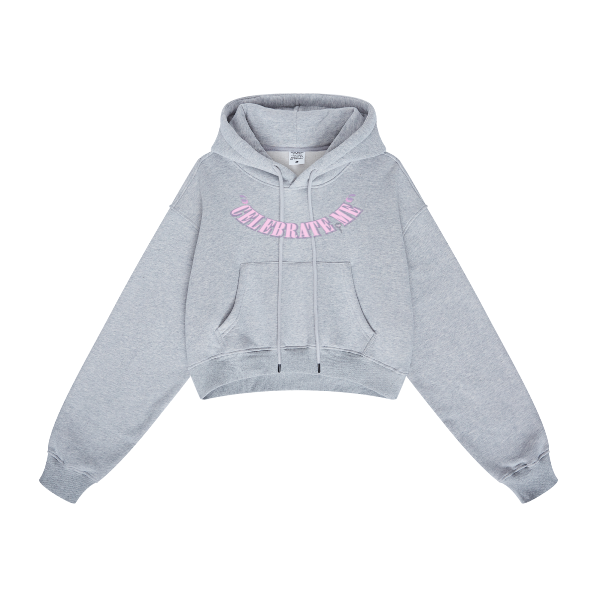 345GSM Women’s Heavyweight Cropped Fleece Hoodie Heather Gray
