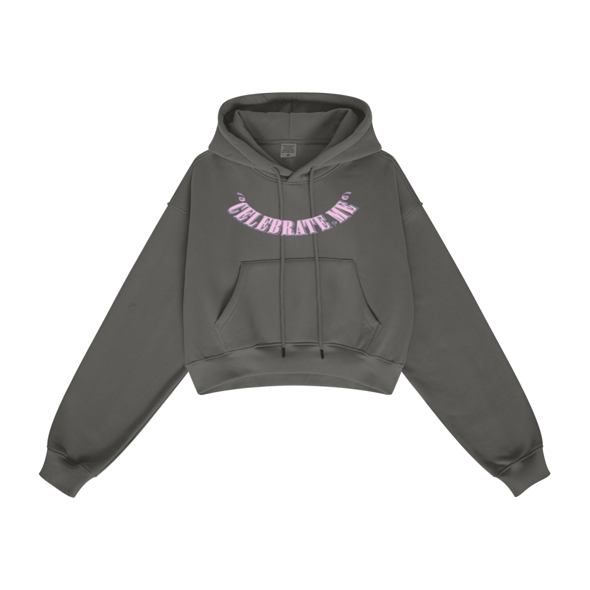 345GSM Women’s Heavyweight Cropped Fleece Hoodie Taupe