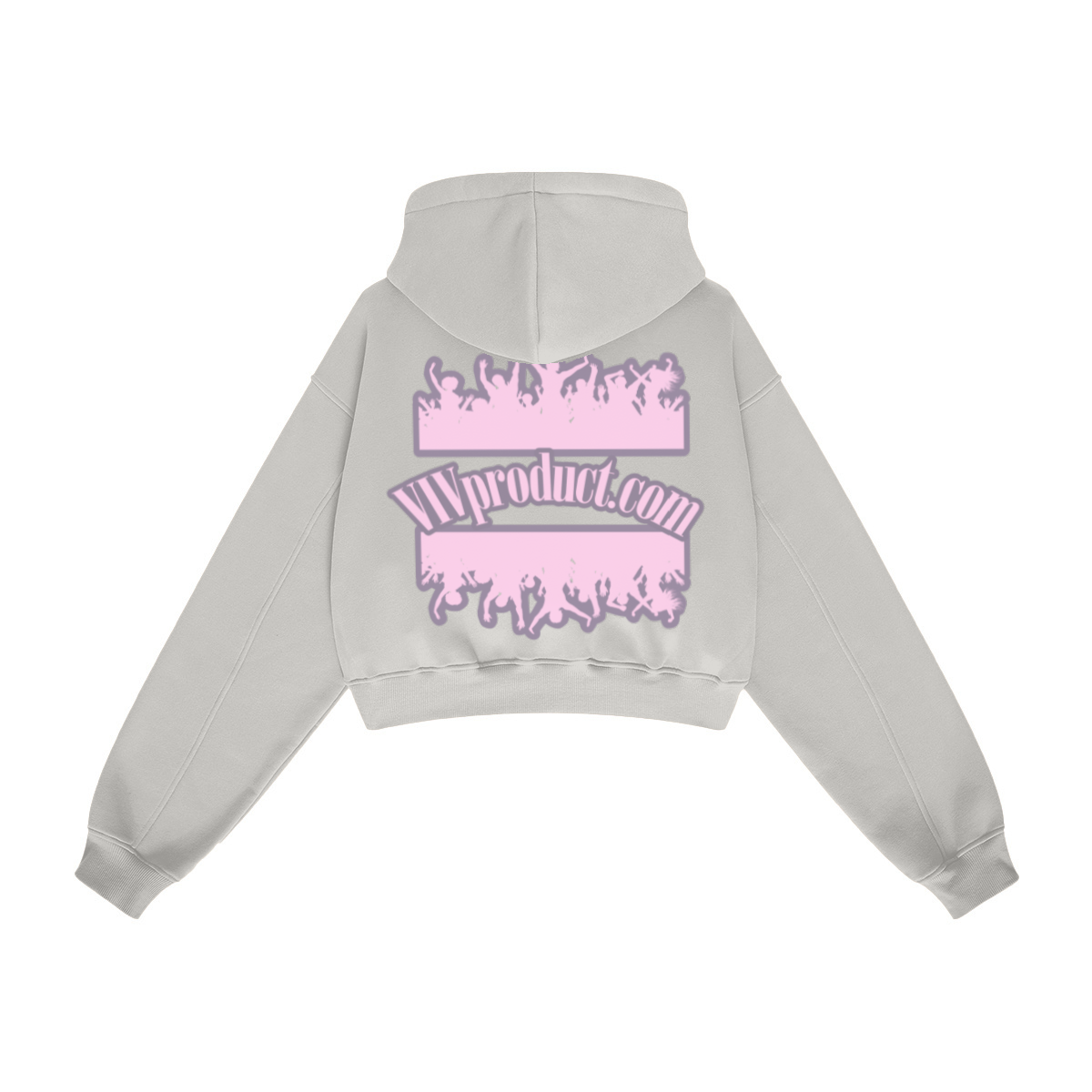 345GSM Women’s Heavyweight Cropped Fleece Hoodie Oatmeal Heather